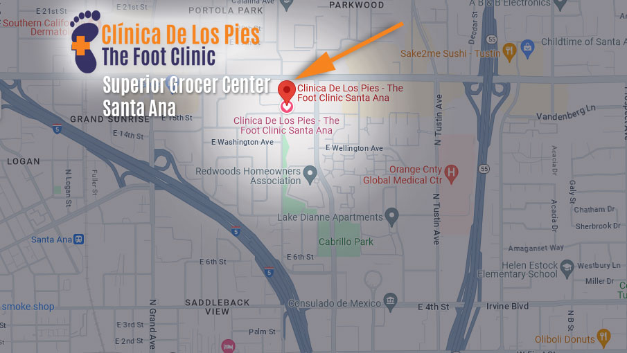 Map Image - Clinica de los Pies - TheFootClinicSantaAna.com_2024